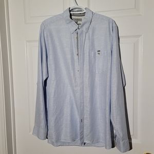 TED BAKER linen blend button up dress shirt